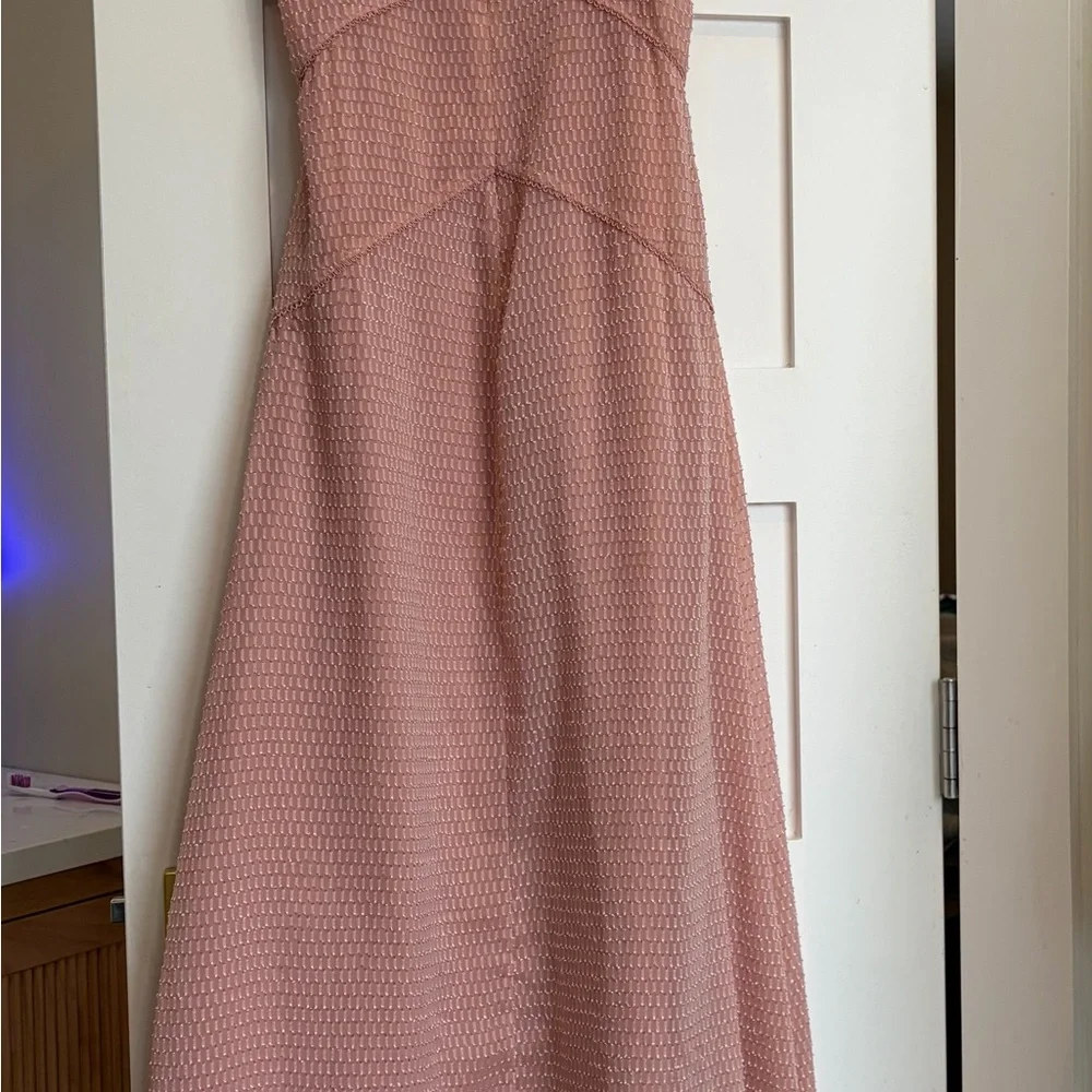 House of Harlow 1960 Textured Baby Pink Maxi Dress - Picture 5 of 8